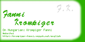 fanni krompiger business card